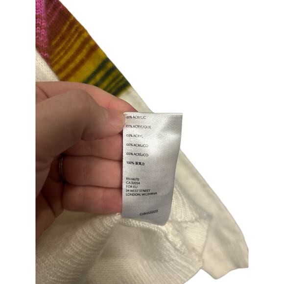 Urban Outfitters Rainbow Sweater - White - Size Small - Picture 4 of 5